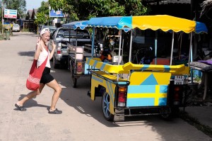 Pillan vid sverige-tuc tuc i Saladan