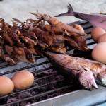 Grillade ägg och squibs. Gott? Grillade ägg och squibs. Gott?